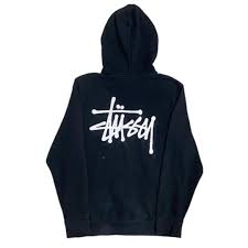 Basic Stüssy Blue Hoodie Pigment Dyed