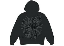 Broken Planet Market Spider Web Zip Up Hoodie Black